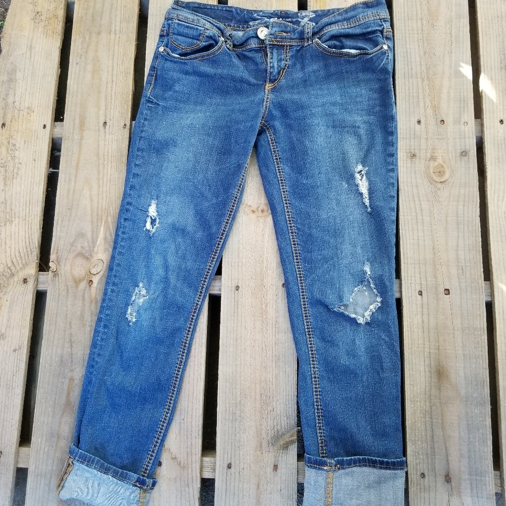 Seven7 Distressed Skinny Jeans